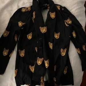 Farm Rio Women's Black Jaguar Jacket & Top Set